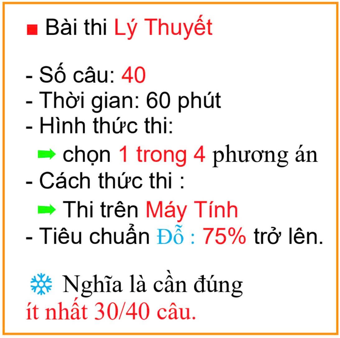 Đề LÝ THUYẾT tháng 9